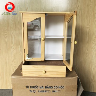 Mua Tủ Thuốc Gia Đình  Tủ Thuốc Mái Bằng Có Hộc   FreeShip - GỖ THÔNG XUẤT KHẨU Sản Phẩm Bền Chắc  Chất Liệu Gỗ Tự Nhiên