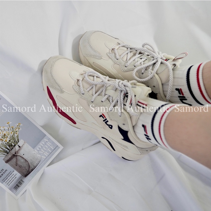 [AUTHENTIC 100%] [SẴN] GIÀY SNEAKER FILA RAY TRACER PHỐI ĐEN ĐỎ CHÍNH HÃNG SALE