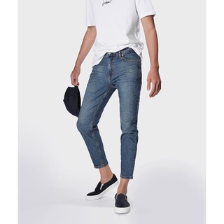 Quần jean Routine (10S20DPA012) - Quần jeans nam màu xanh rêu form lửng
