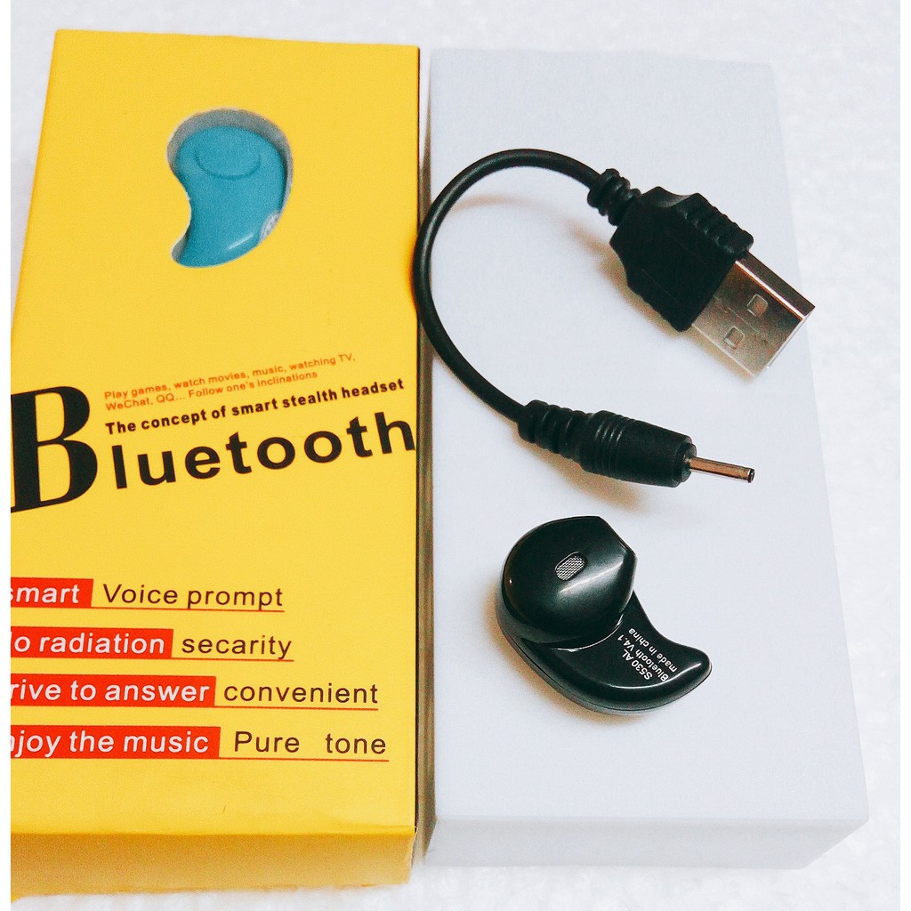 Tai nghe Bluetooth mini S530 - Tai Nghe Bluetooth Không Dây Hạt Đậu S530 Sành Điệu Pin Trâu