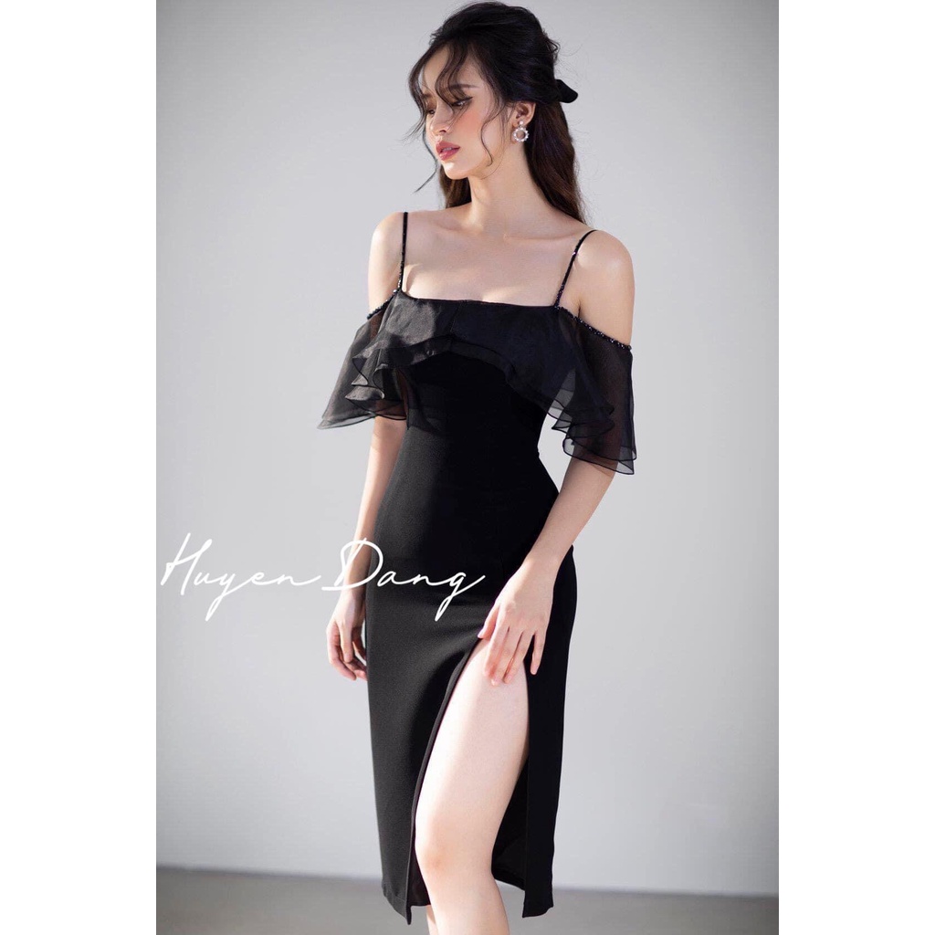 Đầm body 2 dây bèo ngực 1341 - đầm dự tiệc thời trang nữ