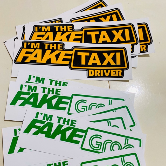 Tem chữ lớn fake taxiii, grabbb