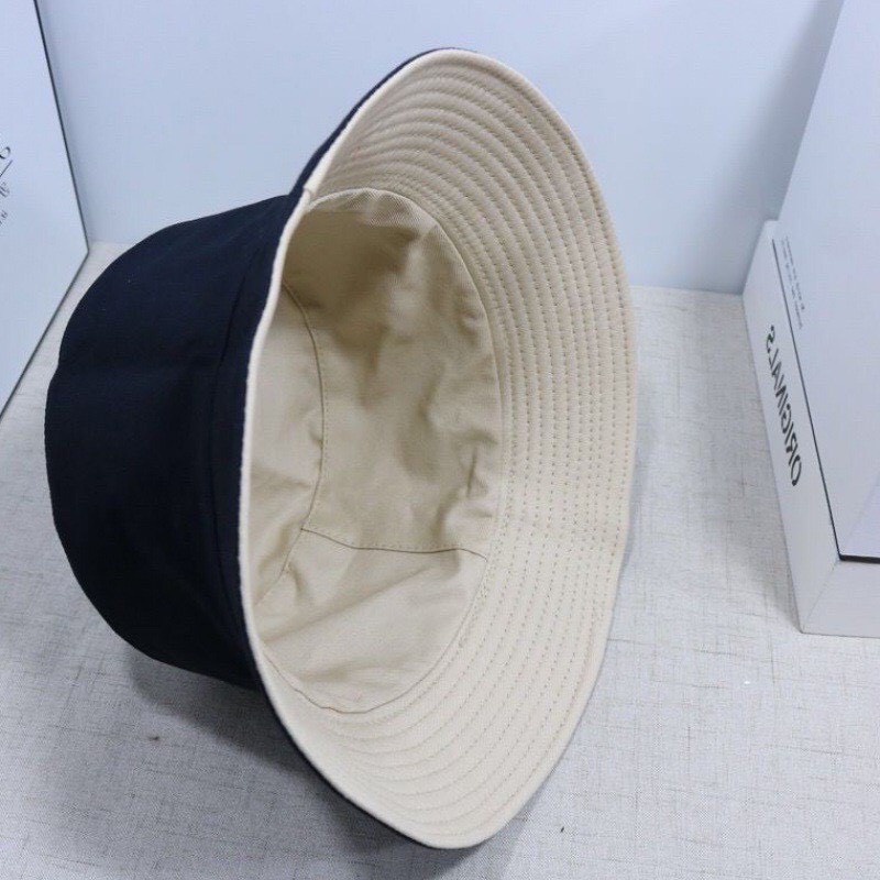 Nón bucket mũ tròn vành 2 mặt trơn nhiều màu phong cách Ulzzang Unisex