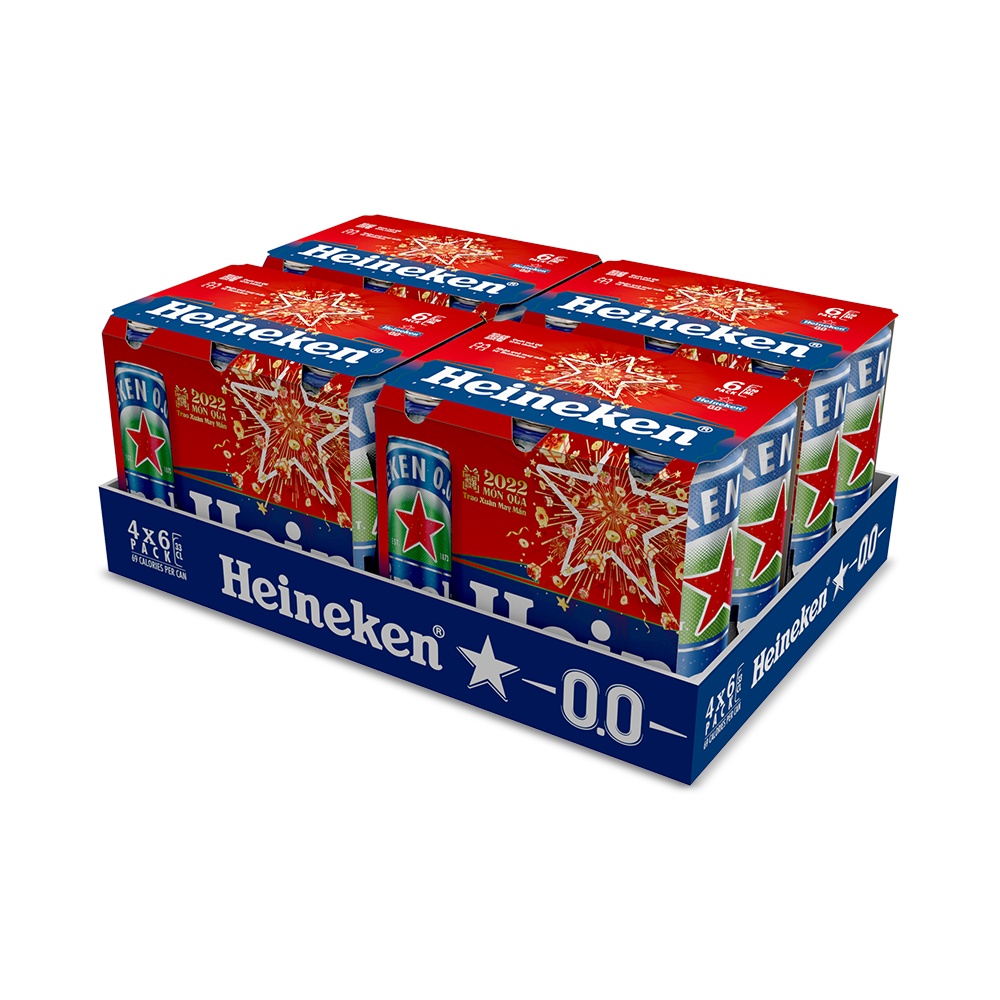 GIAO NHANH HCM - Thùng 24 lon bia không cồn Heineken 0.0 330ml/lon