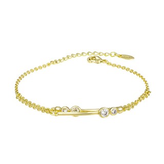 Lắc Tay Nữ Mạ Vàng 14K, Đính Đá Sang Trọng  - XPLT16