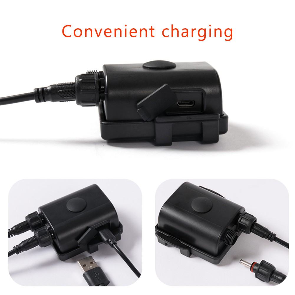 Bộ 2 dài đèn LED đôi tín hiệu gắn mũ bảo hiện chống thấm nước kèm phụ kiện