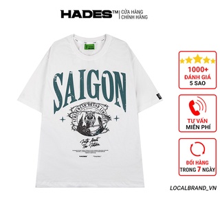 Áo thun Hades SAIGON Vintage Tee tay lỡ form rộng vải Cotton thoáng mát cao cấp - Thời trang nam nữ Unisex