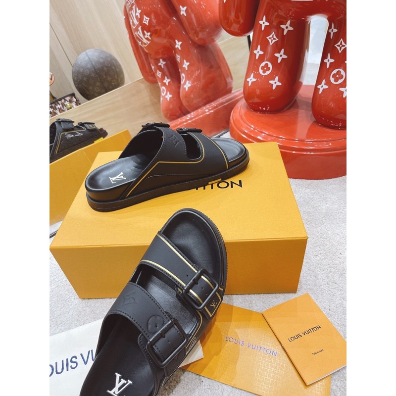 Dép da thật cao cấp LV Louis Vuitton