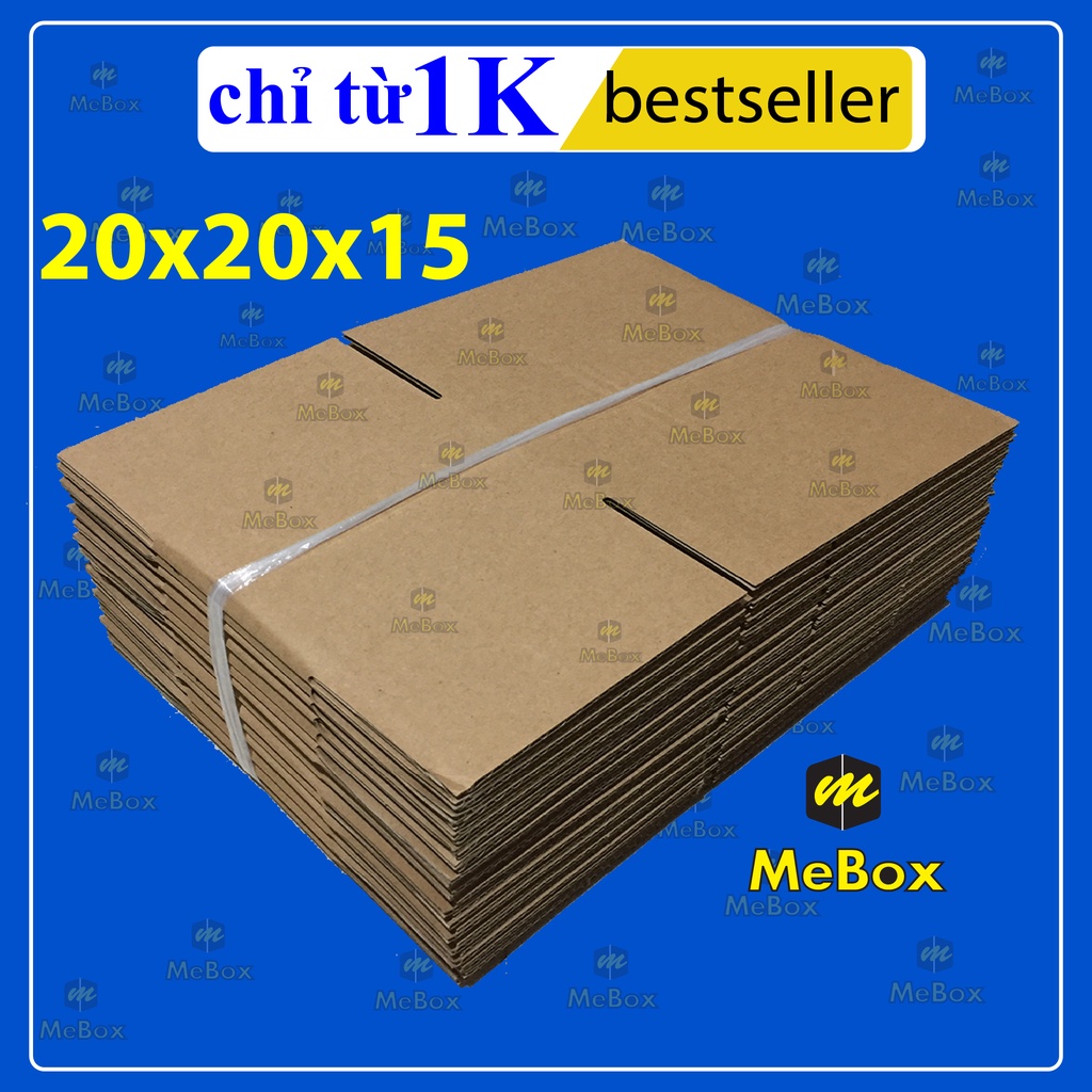 thùng hộp đóng gói 20x20x15 bộ 50