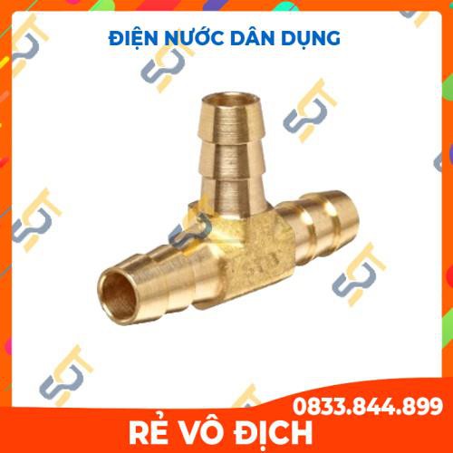 [Mã FREESHIP hoàn 50K] -  Tee ba đầu đuôi chuột nối ống mềm - Đồng thau (Brass airline fitting tee horse connector)