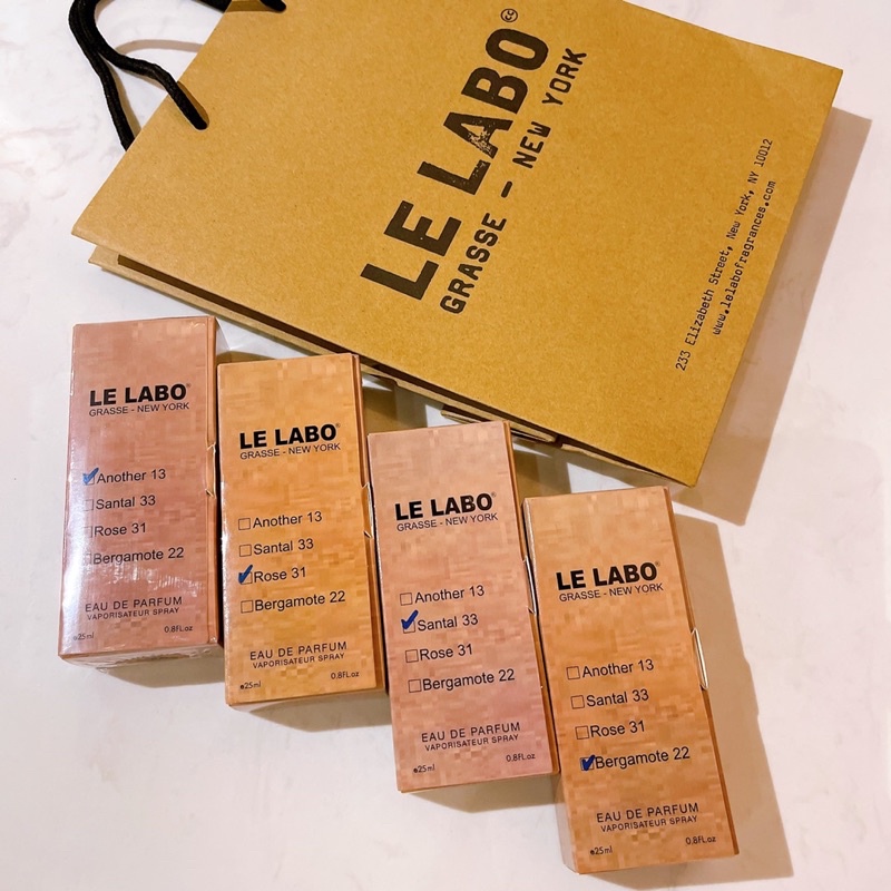 Nước hoa lelabo mini 25ml nam nữ đầy đủ mùi hương thơm lâu 6-8h