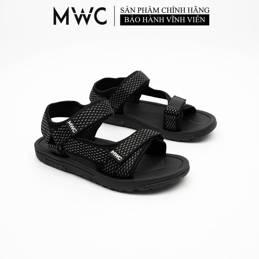 Giày Sandal Nam Quai Ngang MWC Thoáng Khí Êm Chân Phù Hợp Mọi Lứa Tuổi 2 Màu Đen Xám NASD 7054