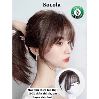 TÓC MÁI PHỦ DÀY BẰNG TÓC THẬT 100% DÁNG LƠI 2 BÊN SIÊU ĐẸP - ĐỘC QUYỀN TÓC GIẢ YURI TRAN