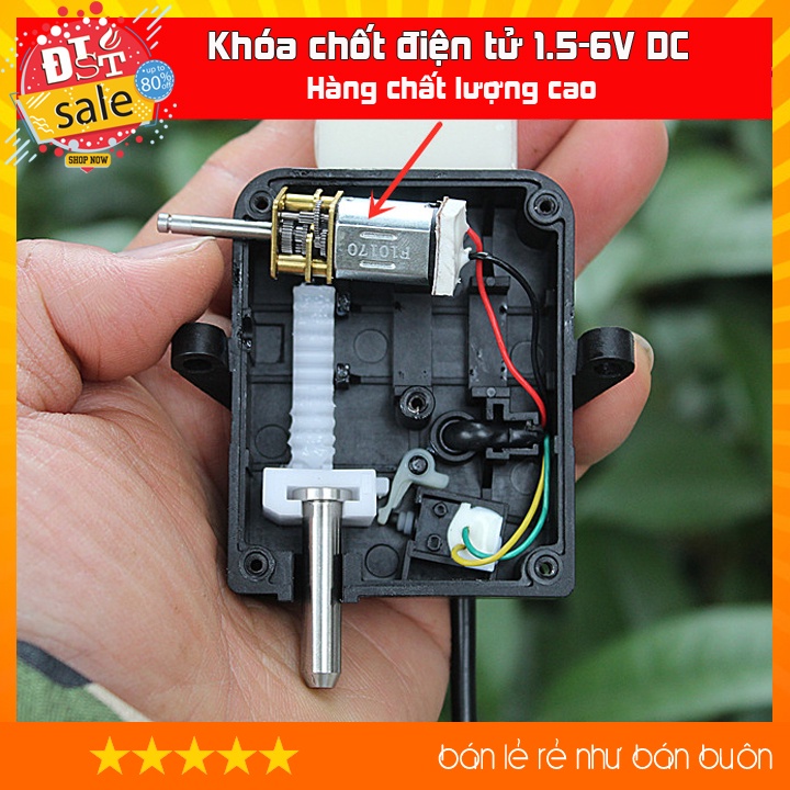 Khóa cửa, chốt cửa điện tử ,điện áp sử dụng nhỏ 1.5-6V DC tiết kiệm năng lượng  - Hàng thanh lý
