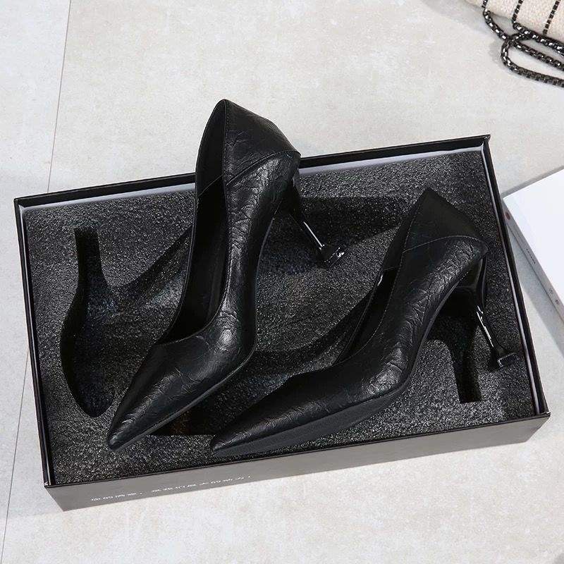 Giày Cao Gót 5cm Màu Đen Phong Cách Hàn Quốc Thời Trang Mùa Hè 2020 | BigBuy360 - bigbuy360.vn