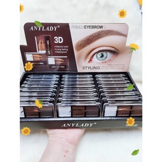 Bột tán mày 3 ô anylady kèm cọ .