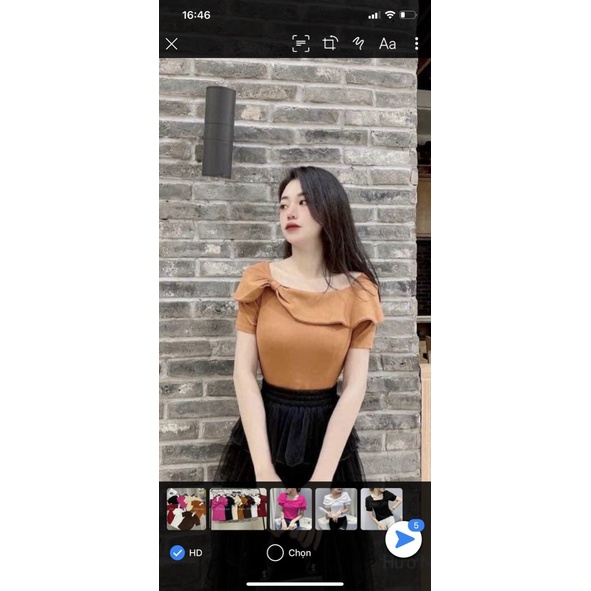 Áo trễ vai nơ tăm hót hit