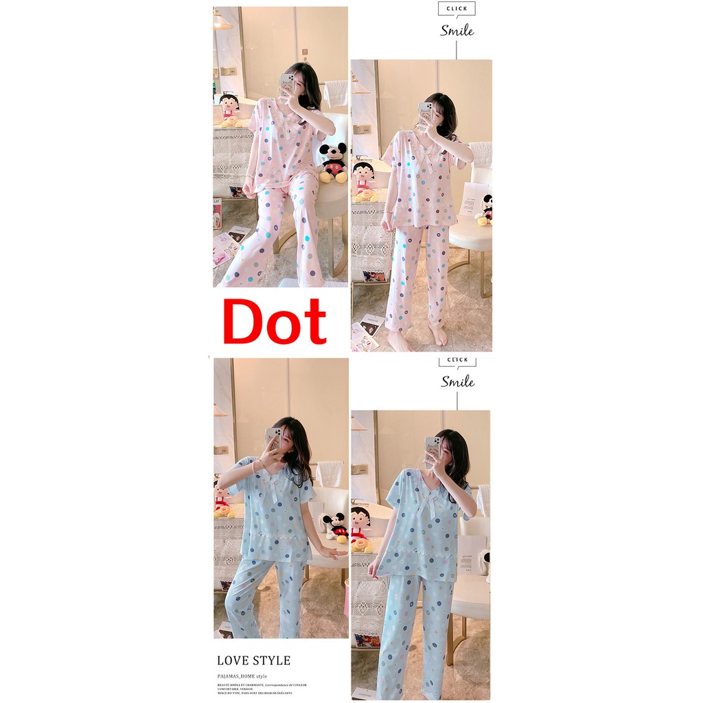 Bình thường cộng với chất béo cộng với kích thước ren ngắn tay đồ ngủ nữ cotton tinh khiết bộ đồ phục vụ tại nhà | BigBuy360 - bigbuy360.vn