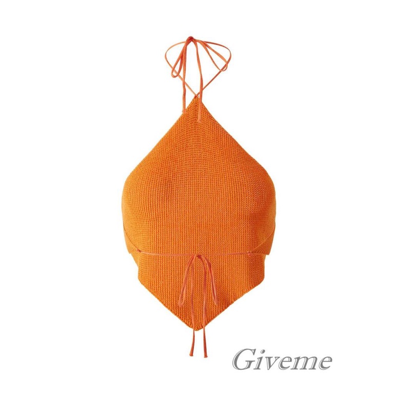 Áo Dệt Kim Hở Lưng Màu Trơn Họa Tiết Hình Học Thời Trang Cho Nữ