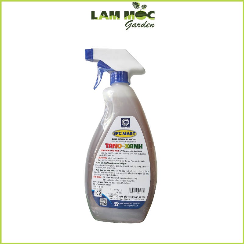 Dung Dịch Dinh Dưỡng SPC MART TANO XANH Chuyên Dùng Cho Hoa Lan Hoa Hồng Và Các Loại Kiểng Lá Chai xịt 650ml