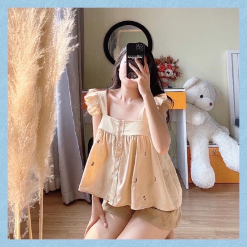 Set bộ cánh tiên họa tiết thêu tinh tế hàng thiết kế chất đẹp