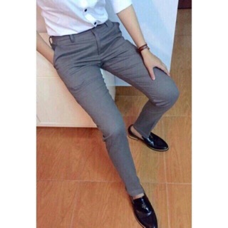 Quần kaki nam xám ống côn hàn quốc 139