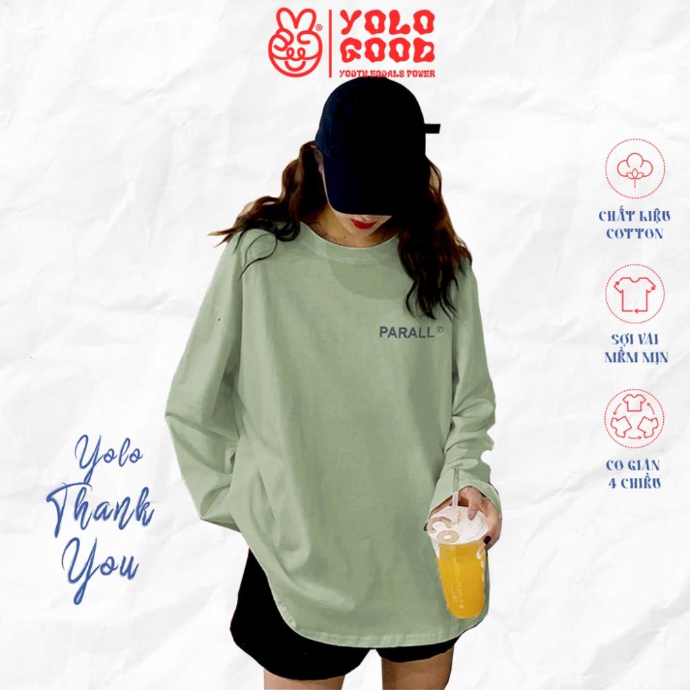 Áo thun dài tay 🔮 PARALL 🔮 phông Unisex nam nữ tee oversize form rộng pull Ulzzang Streetwear Hàn Quốc vải mềm New