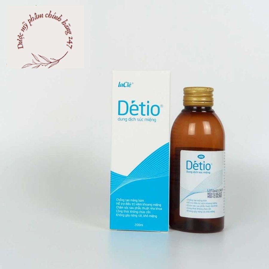 Nước súc miệng sát khuẩn Detio - Hàng VN chất lượng cao 200ml