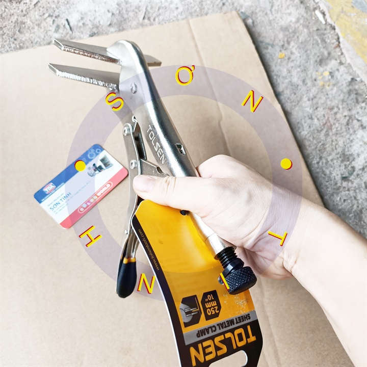 Kìm bấm kẹp Tolsen 10055 10'',250mm phủ Nikel bề mặt