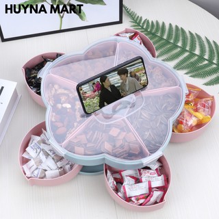 Khay mứt tết 2 tầng 5 cánh hoa cao cấp mới 2021