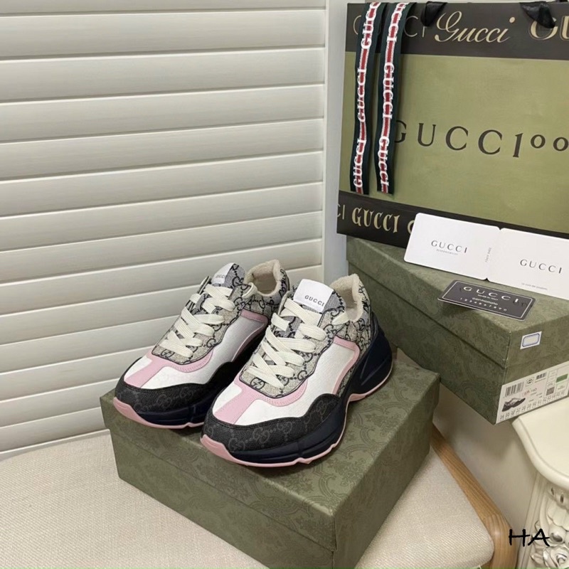 GIÀY GU'CCI HỒNG ĐEN LAI AU SC