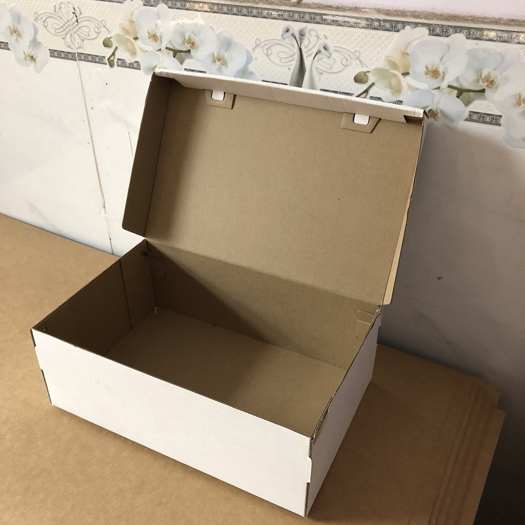 HỘP ĐỰNG GIÀY NỮ SIZE 28X18X10CM BỘ 20 HỘP CARTON MÀU TRẮNG