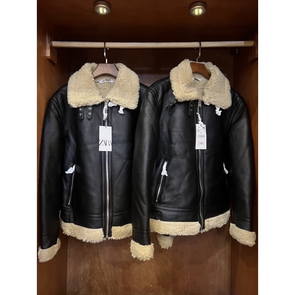 Order áo khoác auth tuồn ZARA của nam Áo khoác giả da lót lông cừu