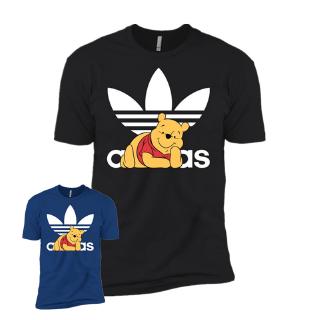 Áo thun nam thời trang ngắn tay in chữ " Adidas Pooh Winnie the Pooh Premium "