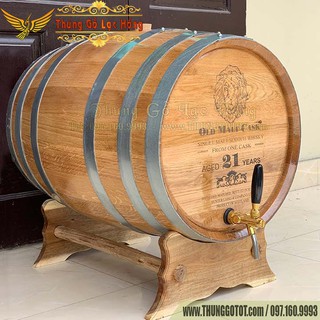 THÙNG GỖ SỒI NGÂM Ủ RƯỢU 100 LÍT
