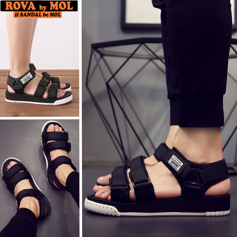 Giày sandal Vento couple nam nữ 3 quai ngang có quai hậu cố định cho cặp đôi mang đi học đi biển du lịch NV9801G