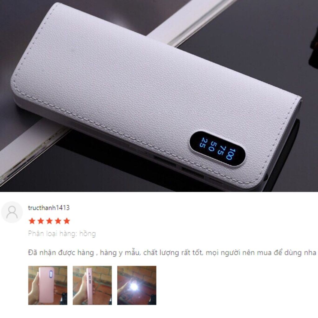 [SIÊU PHẨM]Sạc Dự Phòng Dung Lượng 10000 mAh Vỏ Da Siêu Đẹp Sạc Siêu Nhanh Siêu An Toàn