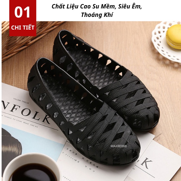 Giày nhựa dẻo nhiều màu đi mưa, đi biển form chuẩn - GN11