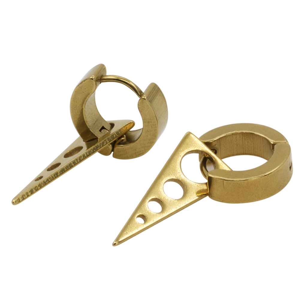 Kẹp tóc thép không gỉ hình chóp nhọn cá tính cho nam nữ