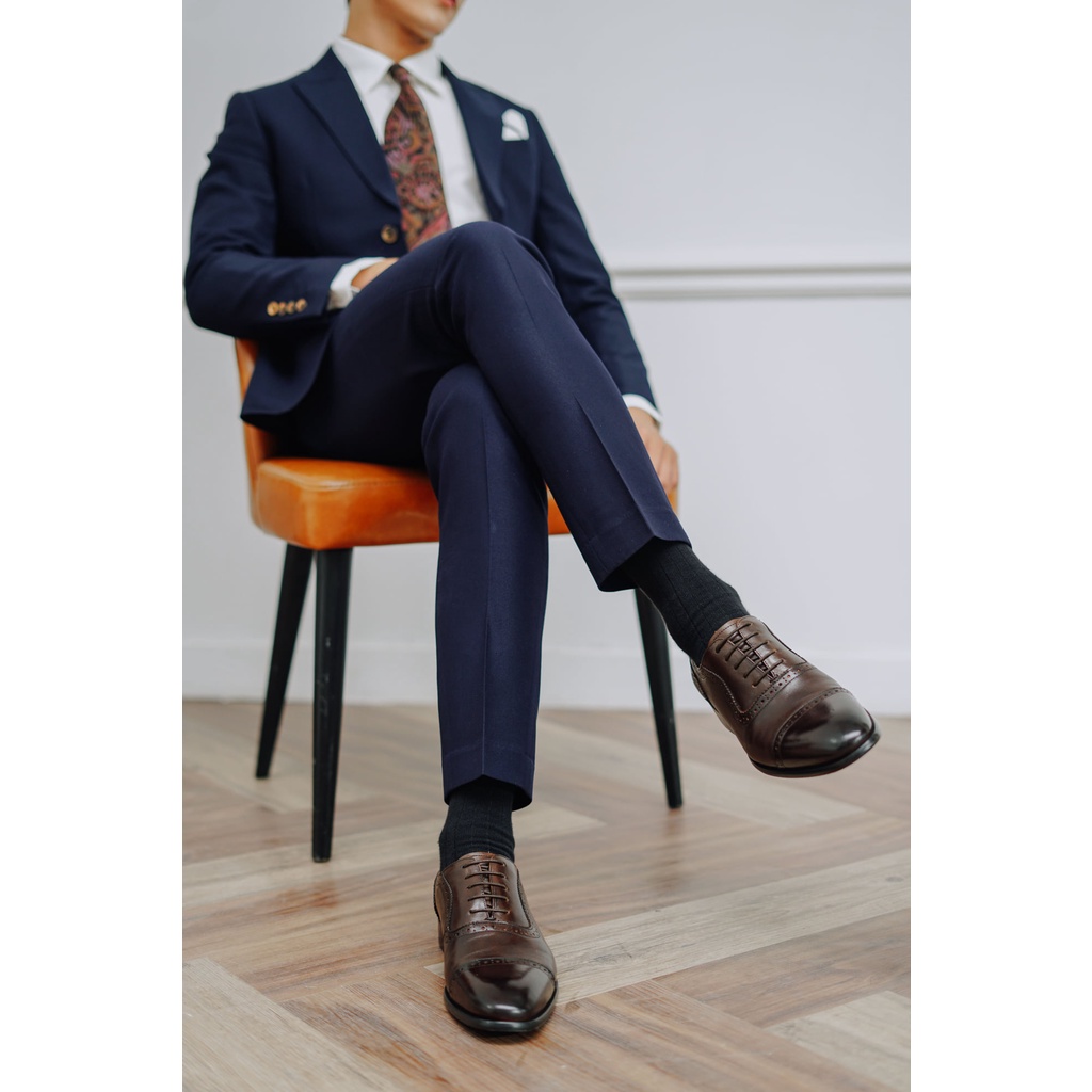 Bộ vest nam xanh than dáng 2 cúc Hàn Quốc lịch lãm-Shop Suit