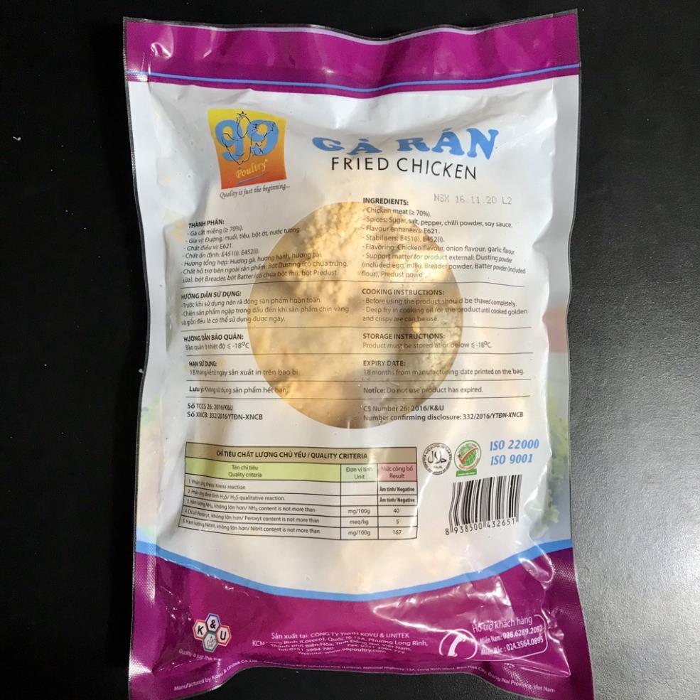 Cánh Gà Rán, Đùi gà rán, gà miếng KFC tẩm bột chiên xù 99 KFC gói 10 cái [GIÒN RỤM THƠM NGON]- Now ship Hà Nội