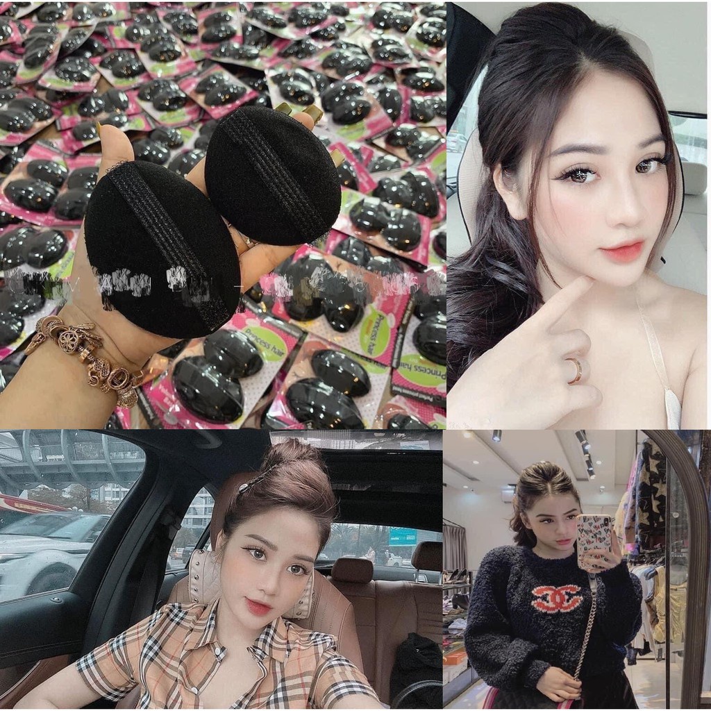 Kẹp phồng mái Mivino bộ 2 kẹp phồng chân tóc độc đáo KT24
