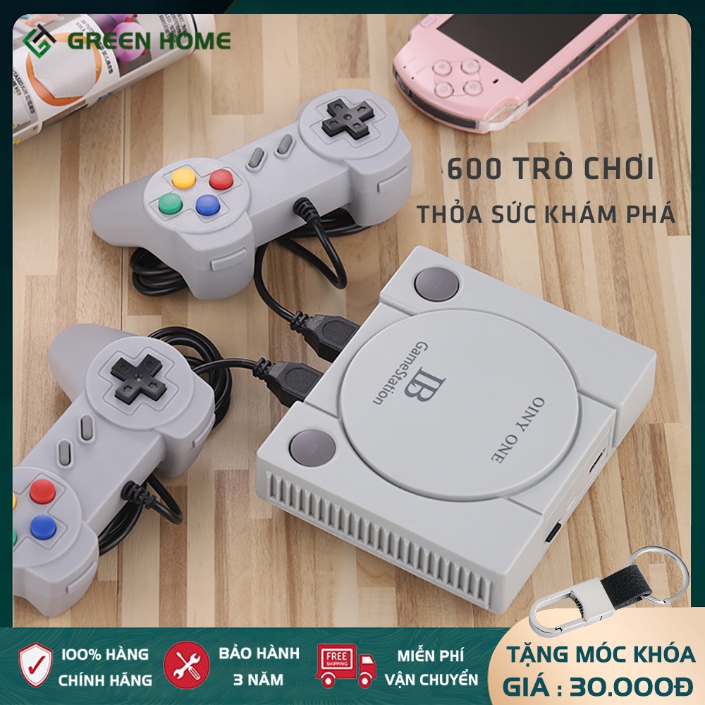 ▤◘❐Máy chơi game 600 trò NES Classic tay cầm 4 nút cho 2 người chơi, kết nối TV - Bảo hành 12 tháng
