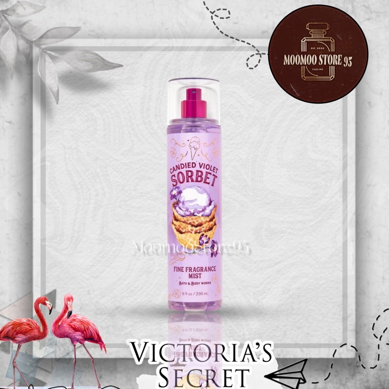 Xịt thơm hương thơm body CANDIED VIOLET SORBET bath&amp; bodywork ( 30/50/100ml) 236full size