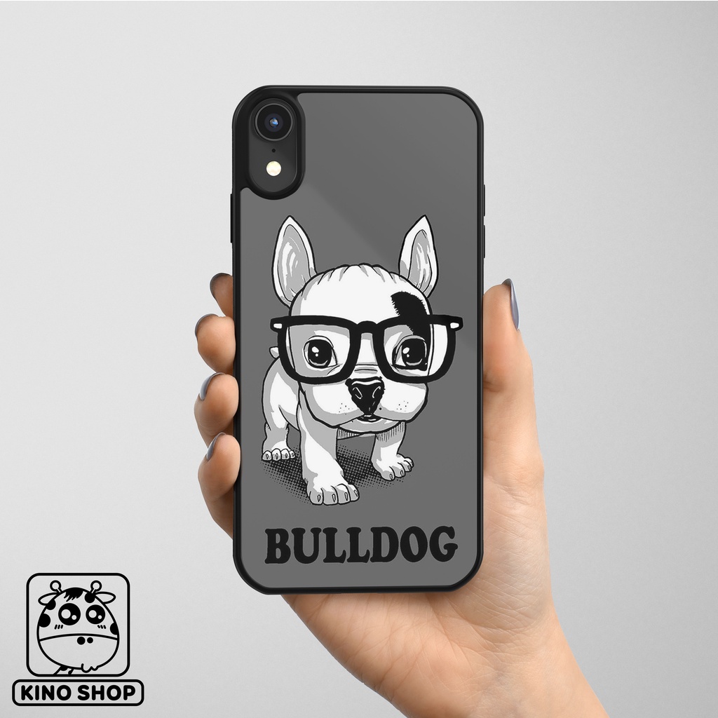 Ốp lưng iPhone KINOSHOP Bulldog viền dẻo đen silicon TPU chống ố vàng , chống va đập [ KN70 ]