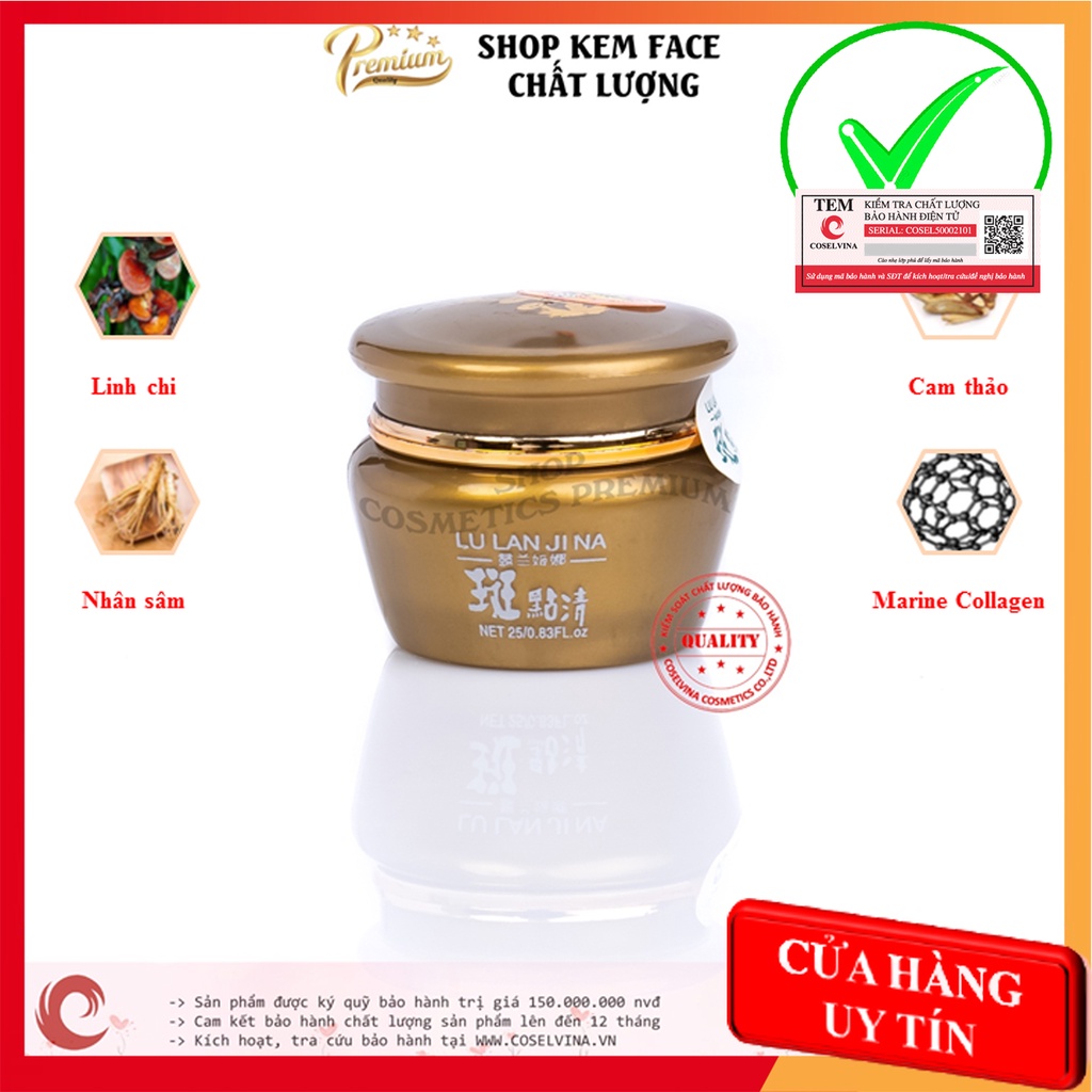 Kem xóa nám linh chi LULANJINA 25g loại bỏ nám, tái tạo da