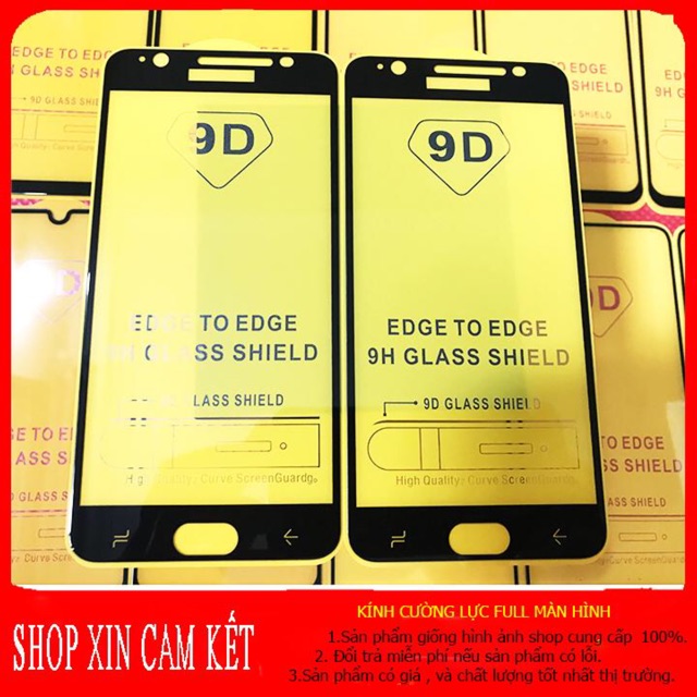 [TẶNG GIẤY LAU] Kính cường lực samsung J7 pro, J7 prime full màn 9d có màu đen , trắng bảo vệ màn hình