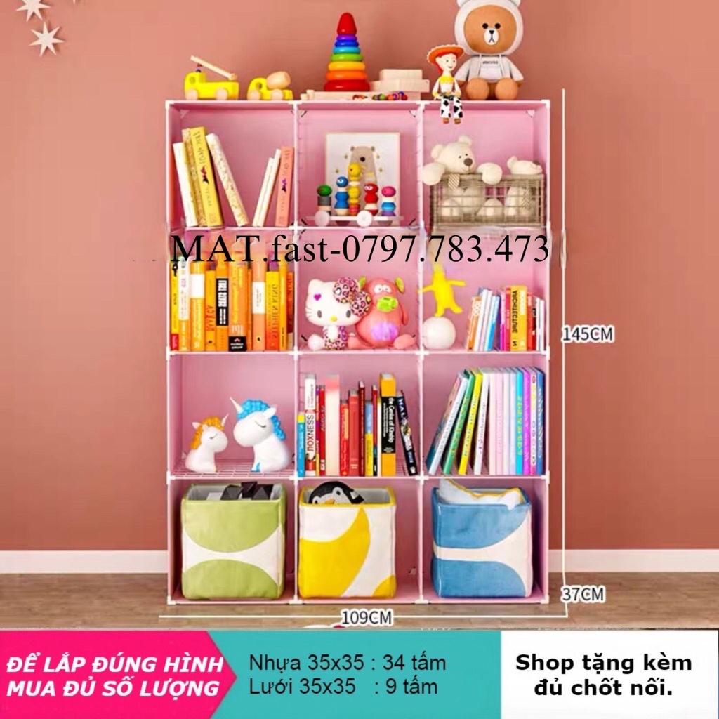 KỆ TRƯNG BÀY SÁCH VỞ- ĐỒ CHƠI CÓ MÁI CHO BÉ - Bán theo tấm lẻ