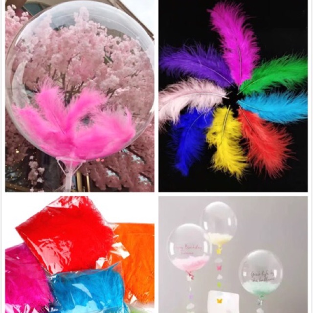 Set 100 lông vũ tự nhiên dùng làm đồ thủ công tiện lợi DIY