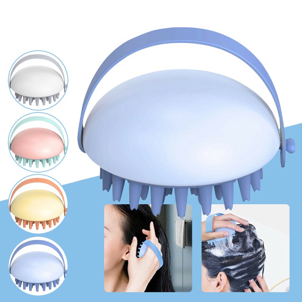 (Hàng Mới Về) Bàn Chải Silicone Mát Xa Da Đầu Tẩy Tế Bào Chết Đa Năng